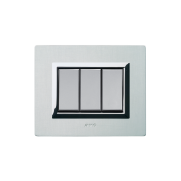 Serie ALLUMIA con placca Vera alluminio naturale spazzolato