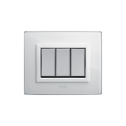 Serie ALLUMIA con placca Vera bianco finitura lucida