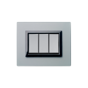 Serie ALLUMIA con placca Vera grigio argentato finitura satinata