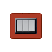 Serie ALLUMIA con placca Personal rosso Pompei lucido