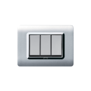 Serie ALLUMIA con placca Tecnopolimero alluminio naturale