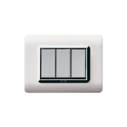 Serie ALLUMIA con placca Tecnopolimero bianco RAL 9010