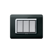 Serie ALLUMIA con placca Tecnopolimero nero assoluto