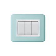 Serie DOMUS con placca Personal azzurro brillante