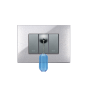 Serie-ALLUMIA-con-placca-Young-Grigio-Metallizzato---Campanello-tirante-bagno