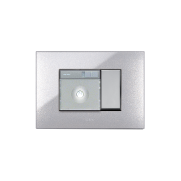 Serie-ALLUMIA-con-placca-Young-Grigio-Metallizzato---Lampada-emergenza--Luce-amica