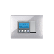 Serie-ALLUMIA-con-placca-Young-Grigio-Metallizzato---Termostato