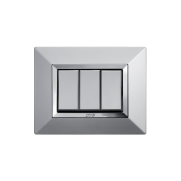 Serie ALLUMIA con placca Zama alluminio naturale