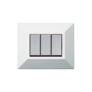 Serie ALLUMIA con placca Zama bianco lucido micalizzato