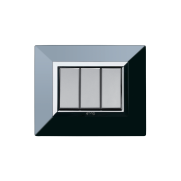 Serie ALLUMIA con placca Zama nero assoluto lucido