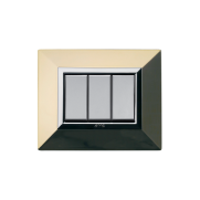 Serie ALLUMIA con placca Zama ottone lucido